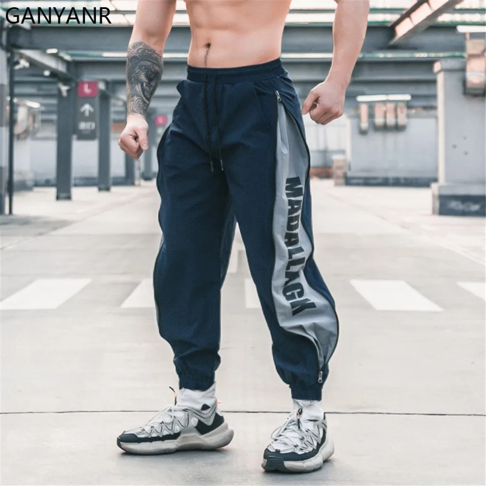 

GANYANR Running Pants Men Sport Gym Jogging Training Sportswear Leggings Trousers Trackpants Jooging Workout Bodybuilding winter
