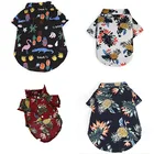 Женская летняя одежда для собак, пляжная одежда с принтом для домашних животных, дышащие мягкие рубашки для щенков и кошек для маленьких и средних собак, рубашка для чихуахуа