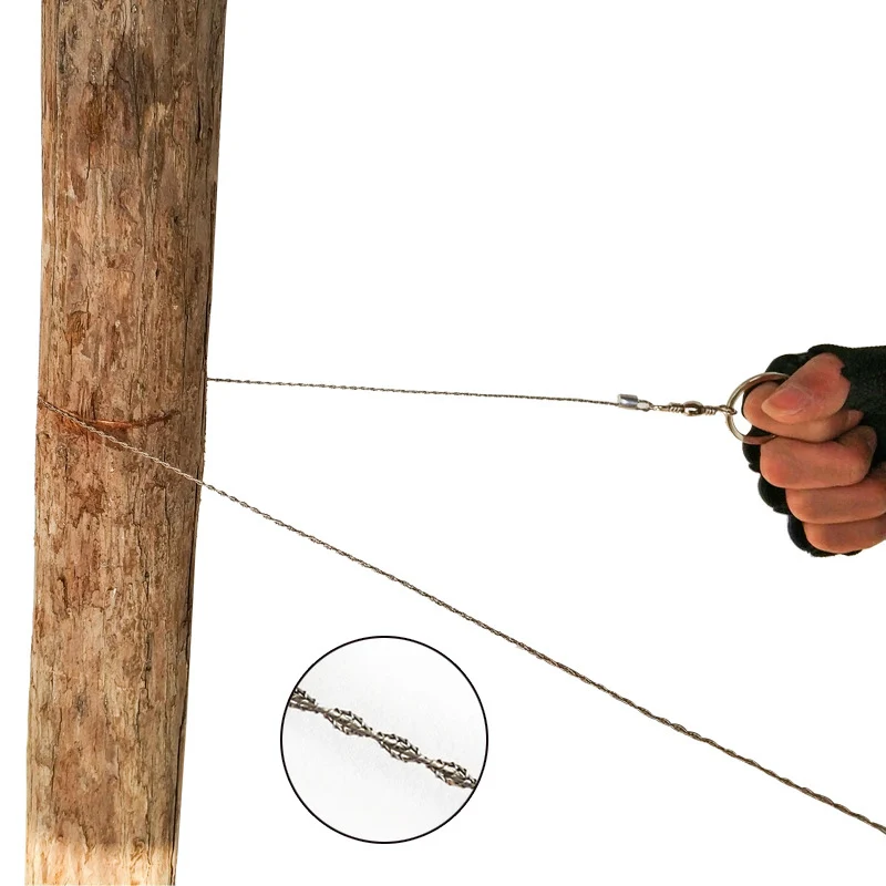 

Stainless Steel Chain Saw Safe Survival Fret Saw Emergency Outdoor Gear Wire Saw Portable Tool Camping Equipment