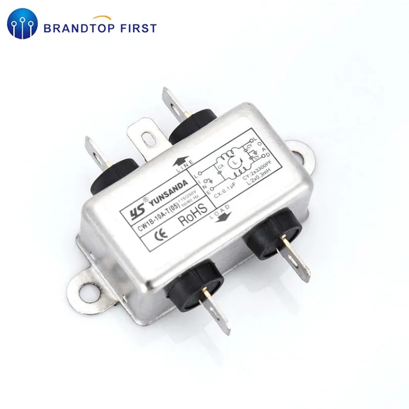 Мощность EMI фильтр CW1B 10A T 115V 250V 50/60HZ разъемы|Соединители| |