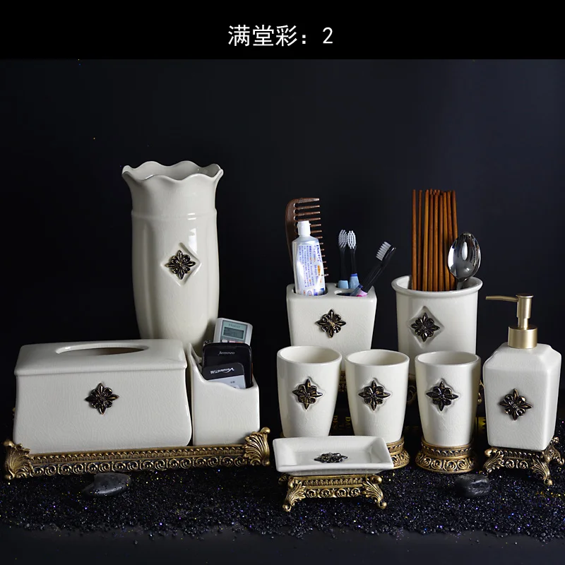 Новый минималистичный фарфоровый набор для ванной комнаты в европейском стиле