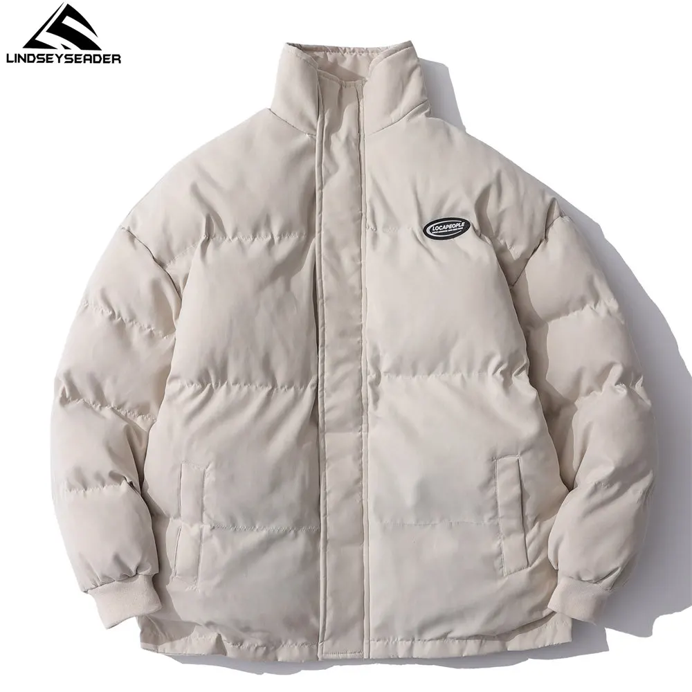 

Men's Winter Jacket Solid Colors Thick Coat Heated Padded Puffer Jacket Oversized Parka Checks Women Men's Warm Clothing