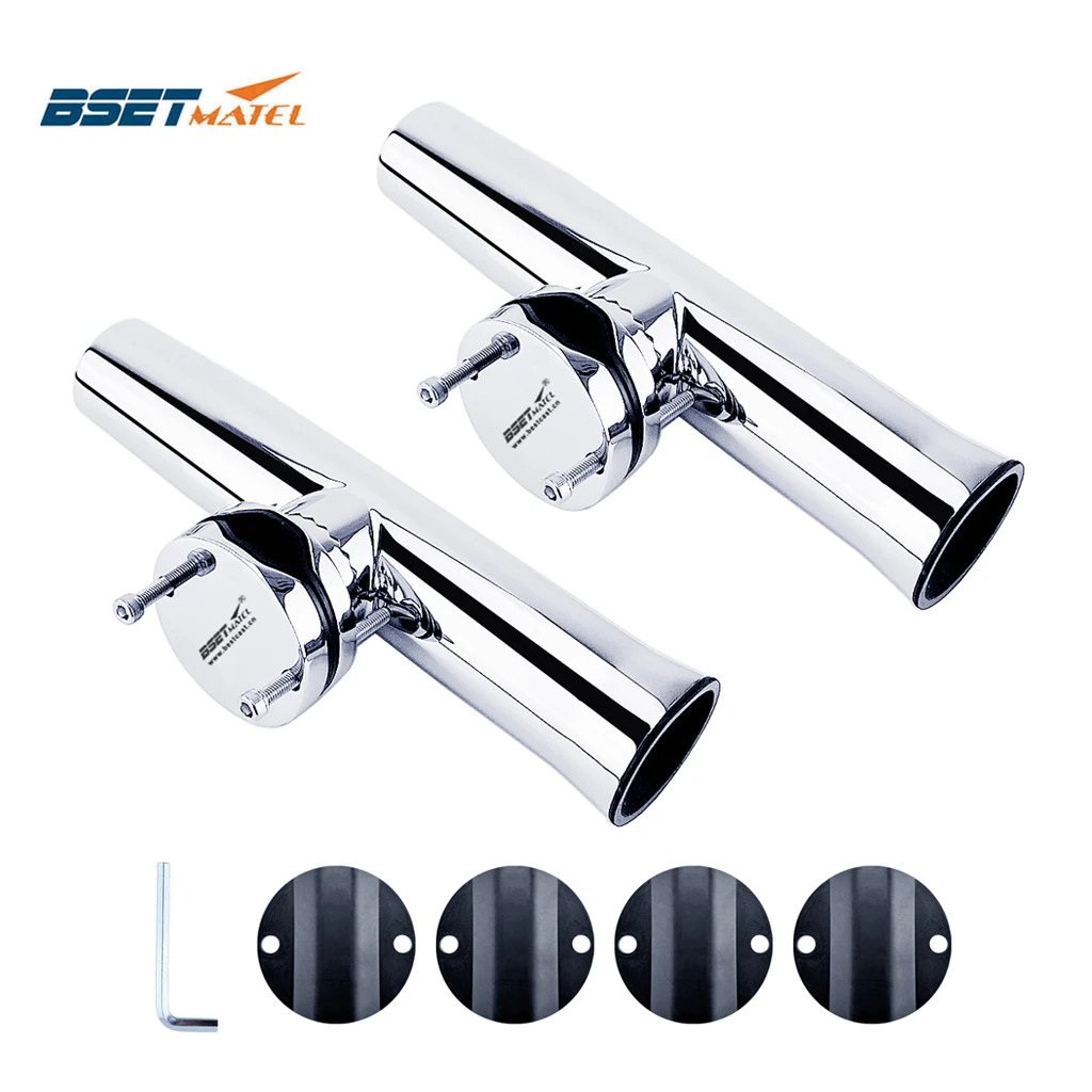 

2X Stainless Steel 316 Fishing Rod Rack Holder Rest Pole Bracket Support Rail Mount for 25 to 51mm Rail Marine Boat Accessories