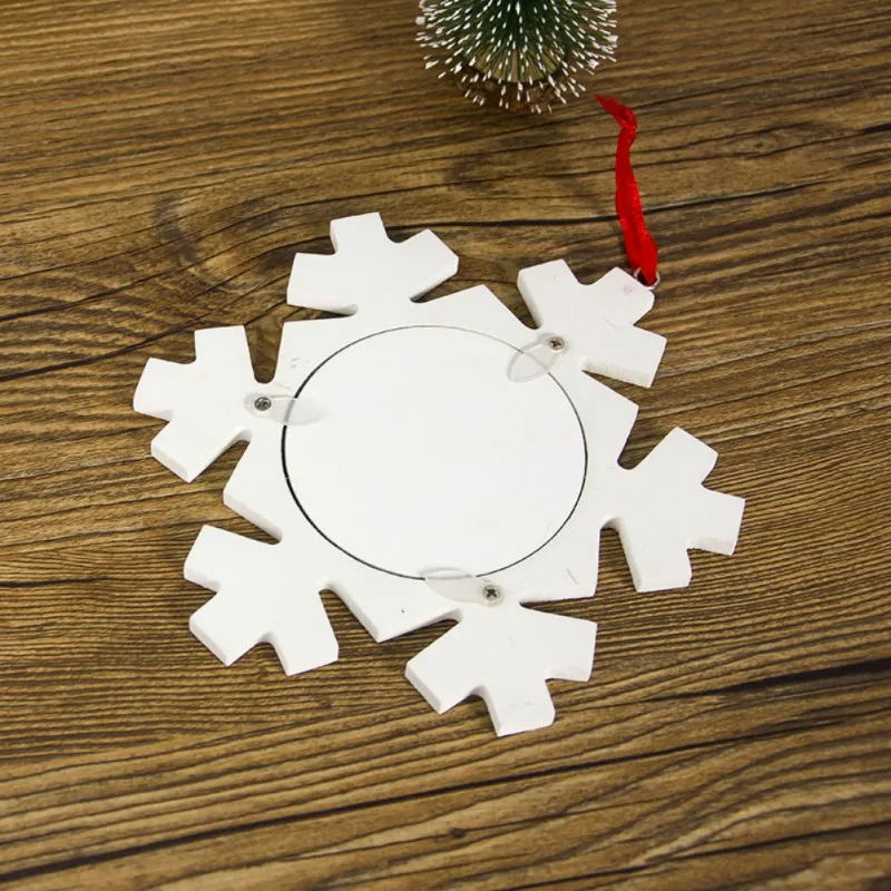 snowflake Рождественские украшения, Рождественская елка, висячий декор, рождественское Прозрачное пластиковое фото для домашнего украшения своими руками - Цвет: snowflake