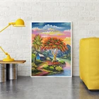 Алмазная 5d мозаика дерево в сумерках