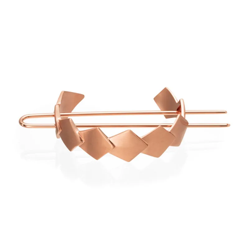 0127 rose gold Дизайн сплав круглый Топ заколки для волос булочка клетка минималистичный держатель булочка заколка для волос Свадебные аксессуары для волос Femme - Окраска металла: 0127 rose gold