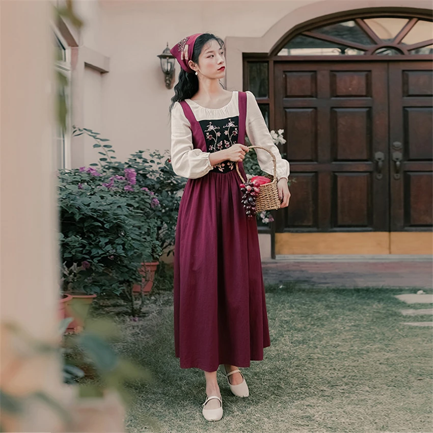 Женское средневековое платье эпохи Возрождения женский костюм с длинным рукавом