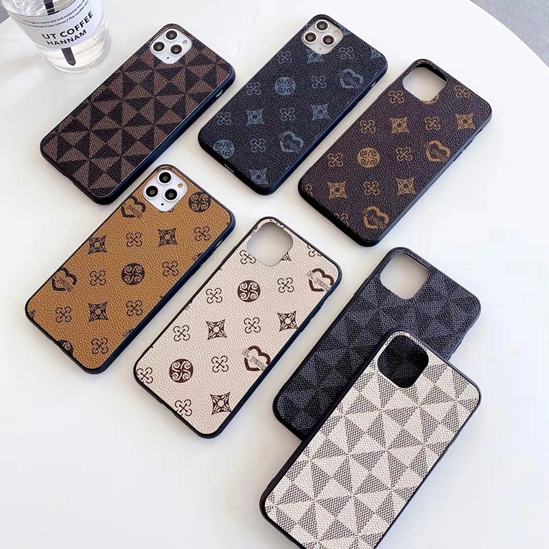Роскошный чехол с геометрическим рисунком в клетку для iPhone 11Pro Max 12 XR X кожаный 7 8
