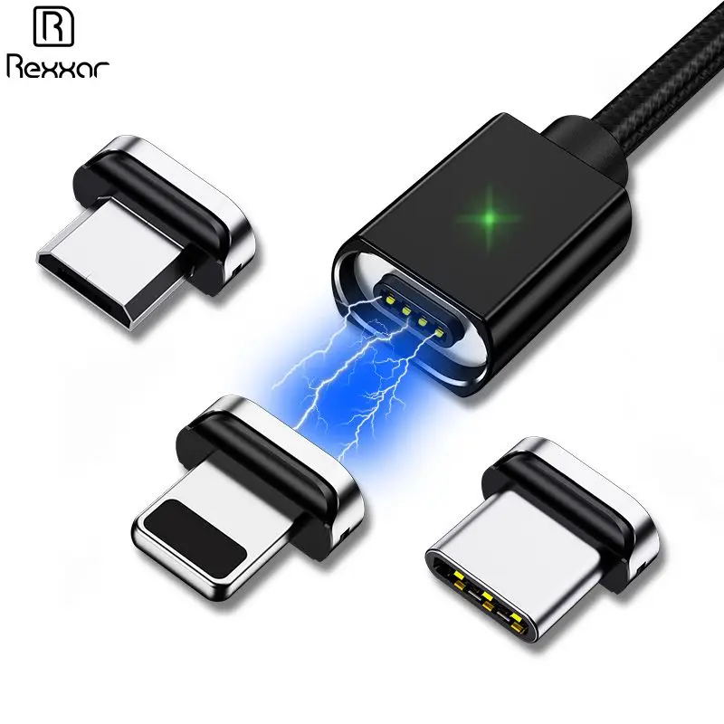 Магнитный кабель 1 м/2 м для iPhone Samsung магнитный usb зарядки синхронизации данных