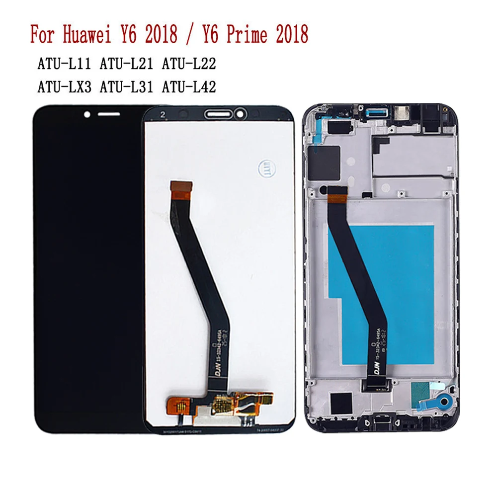 ЖК экран для Huawei Y6 2018 дисплей Prime сенсорный с рамкой в сборе замена|Экраны