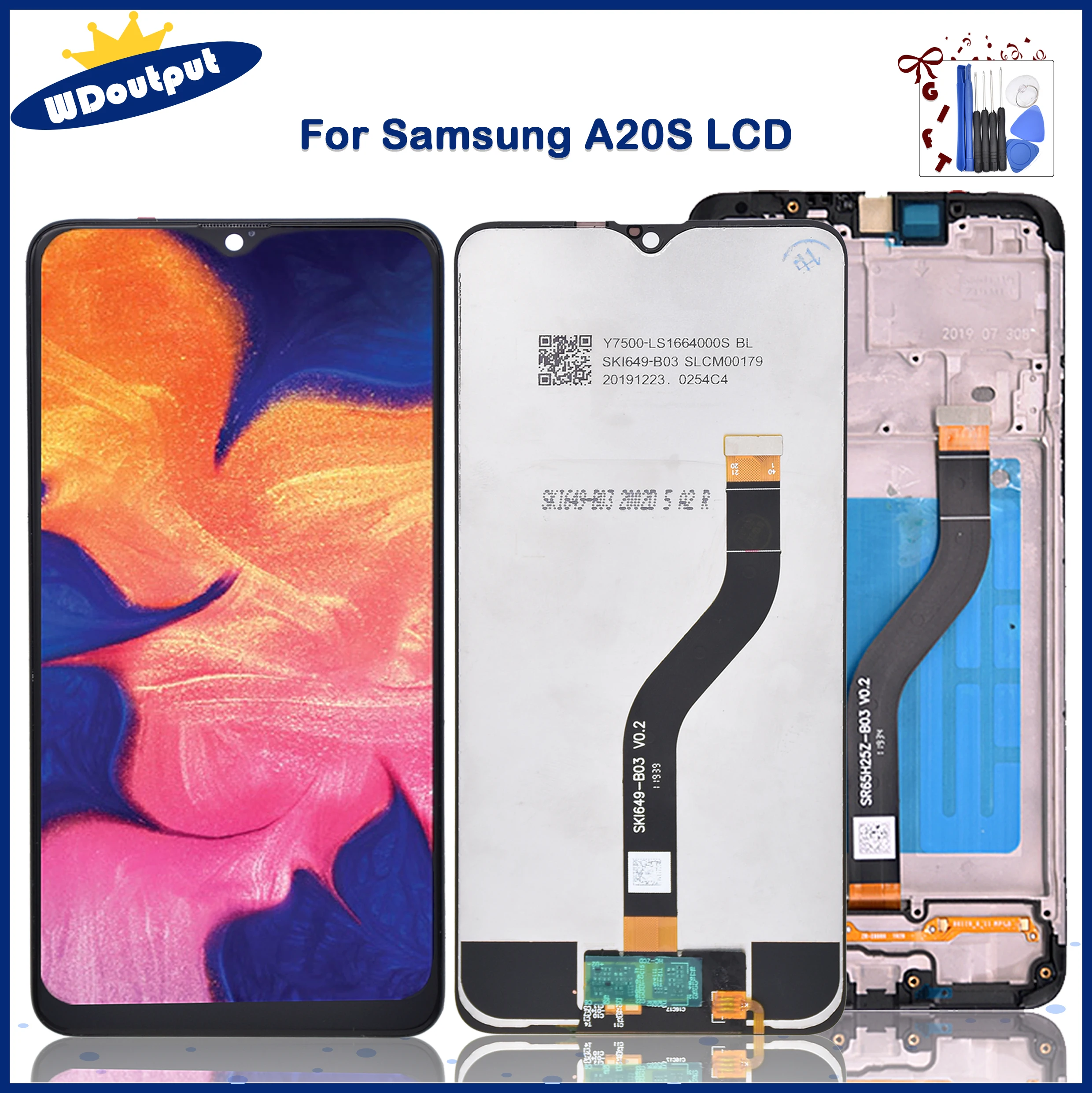 Pantalla LCD Original de 6,5 pulgadas para Samsung Galaxy A20s, montaje de digitalizador con pantalla t&aacute;ctil, repuesto para Samsung A207 A207M/DS SM-A207F/DS-0
