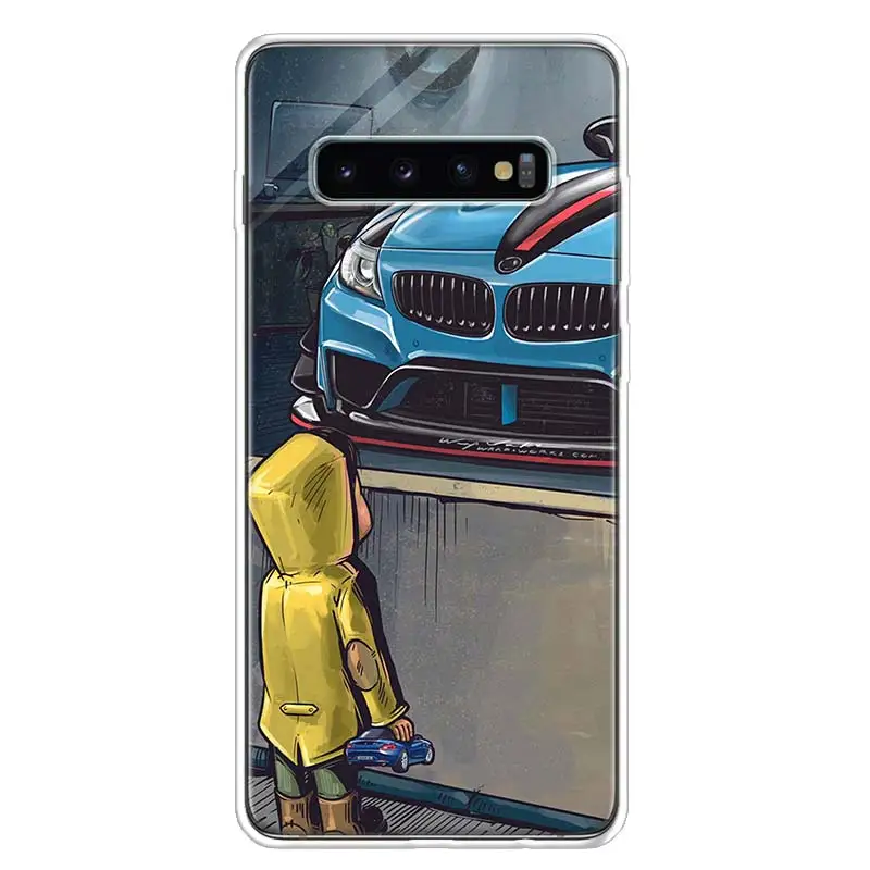 Boy See Sports Car Jdm Drift Phone Case For Samsung Galaxy S10 S21 S20 FE S22 S23 Ultra S10E S9 S8 Plus S7 Edge + Coque Back Cov