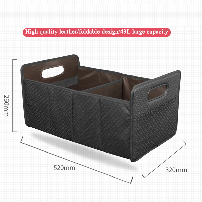 Купить Ящик для хранения в багажник автомобиля сумка-Органайзер Складная из искусственной кожи авто Прочная Складная сумка для хранения грузов уб...