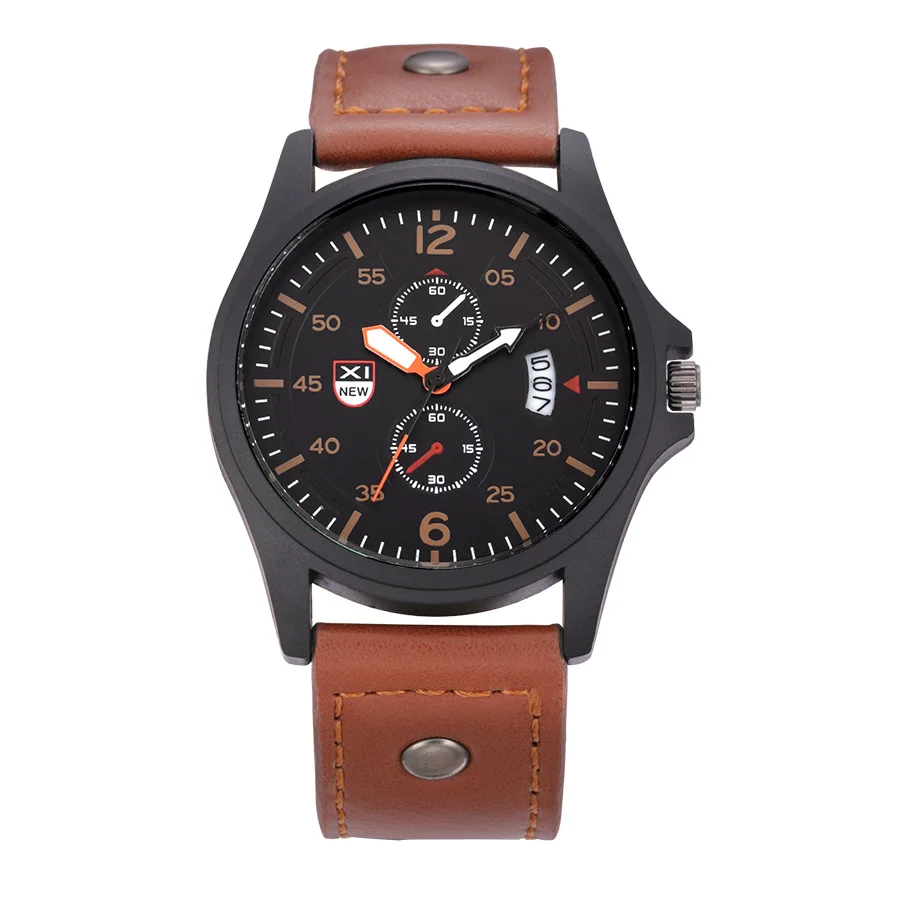 Classic Men Watch Men's Waterproof Date Leather Strap Sport Quartz Army Male Wrist Party Decoration Fashion | Наручные часы