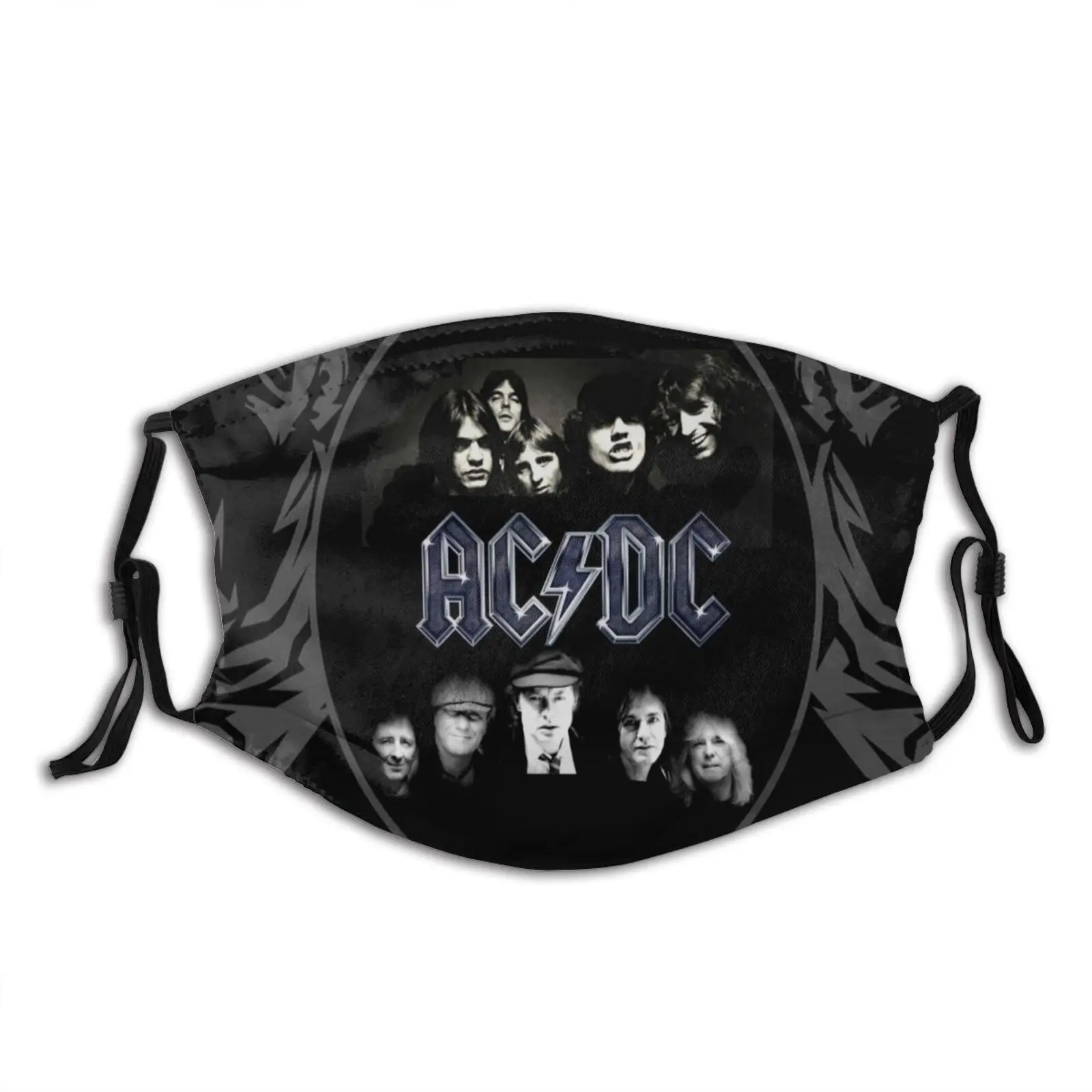 Ac/Dc Adult Unisex Outdoors Face Mask Anti-Dust Adjustable Masks Cover Decorative |
