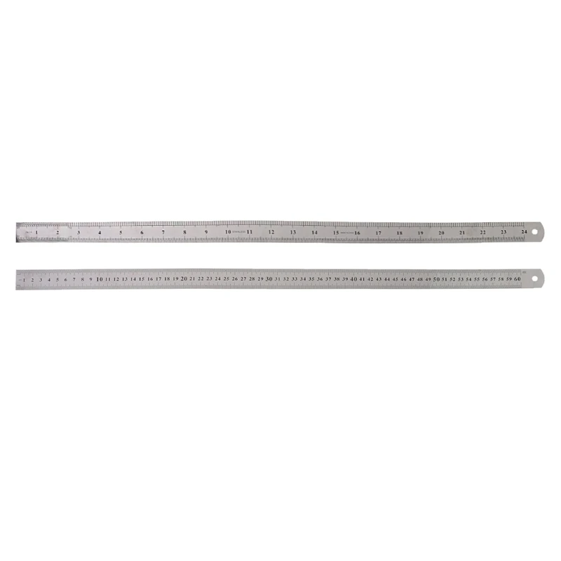 

Stainless Steel Double Side Measuring Straight Edge Ruler 60cm Silver