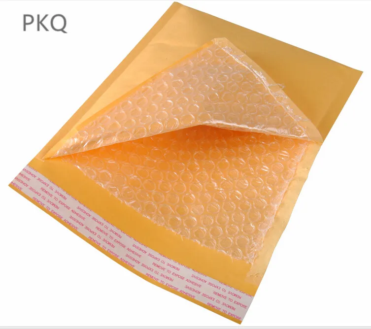 Маленький размер крафт бумага конверт с пузырьками мешок желтый/белый цвет