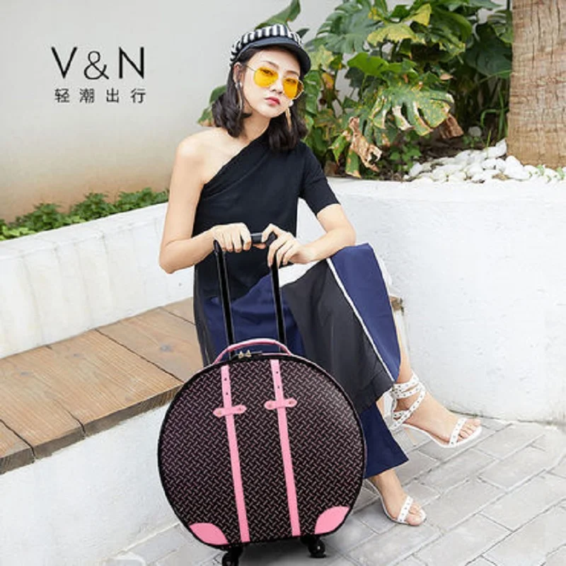 Персональная Мода 22 дюймов Высокое качество имитация кожи прокатки багажа