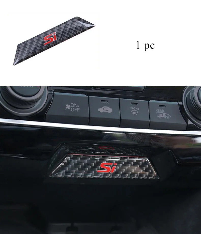 Наклейки для салона автомобиля из углеродного волокна, Накладка для Honda Civic 10th Gen, автомобильные декоративные аксессуары