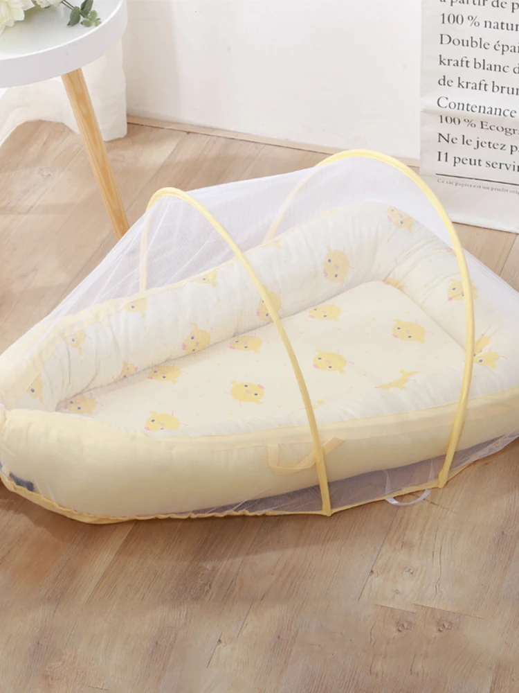 

Newborn uterine bionic bed with mosquito net portable detachable travel bed baby mattress for crib room decoration infanil