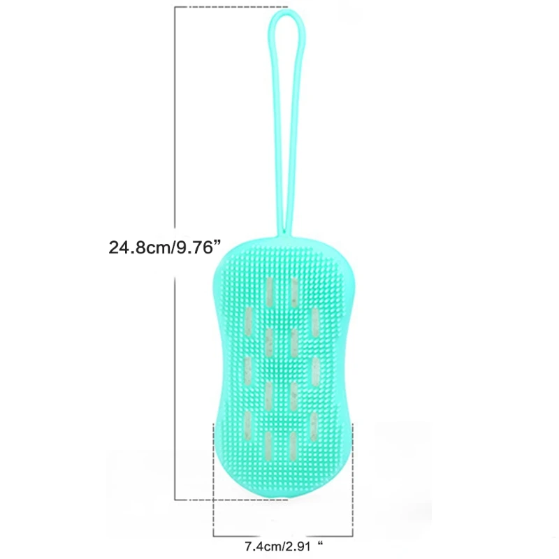 Q1QD силиконовая щетка для тела, двусторонняя губка для отшелушивания, инструмент для ванны и душа, щетки для очистки
