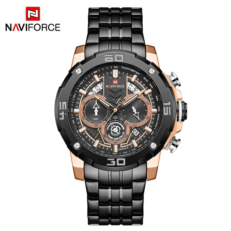 Часы NAVIFORCE Мужские кварцевые водонепроницаемые с датой | Наручные часы