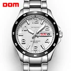 Часы DOM мужские наручные кварцевые из нержавеющей стали, брендовые Роскошные водонепроницаемые, M-132