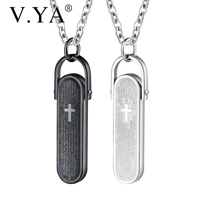 V.YA подвеска в виде креста с Библией хипстерские ожерелья Студенческая уличная