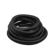 1m 20 38mm corrugated pond tube black rubber kinkproof strong flex tube for garden irrigation aquarium filter hoses
