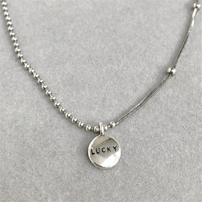 S Трендовое красивое колье чокер с буквами для мамы бусинами на удачу