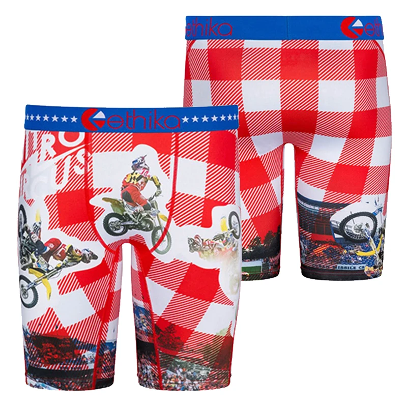 

zhcth Ethika Men Underwear Motorcycle Fashion Polyester Boxers Briefs