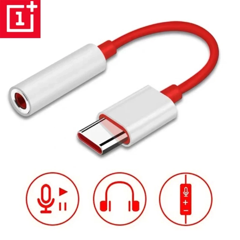 

Original OnePlus Earphone 3.5mm Audio Cable Jack Aux Audio Cables for OnePlus 8/8 Pro Nord 9 9t 6 6t 5 5t Usb-c Converter Cable