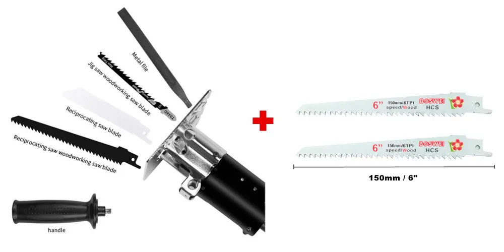 add 2pcs blades Milda возвратно-поступательная пила электроинструмент возвратно-поступательная пила металлорежущая пила инструмент для резки древесины электрическая дрель с лезвиями - Цвет: add 2pcs blades