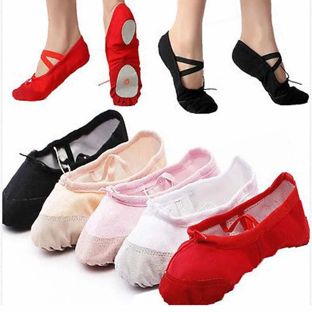 

Female Adult Soft Dancing Ballet Shoes For Women Comfortable Fitness Breathable Canvas Practice Gym Ballet Pointe Dance Shoes