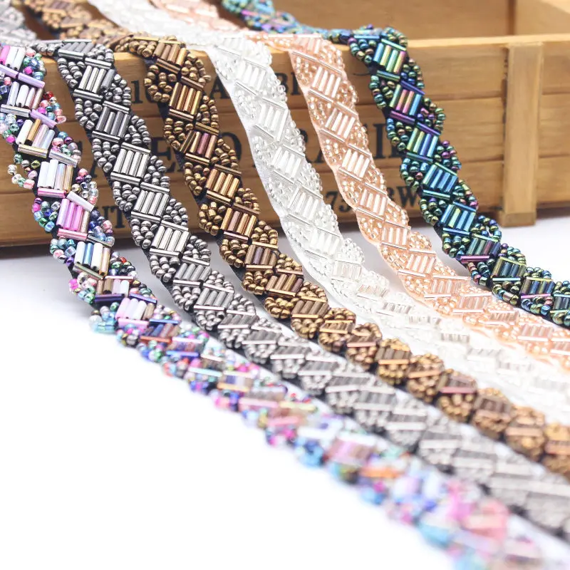 Бусины 14 мм/ширина ручная работа кружевная отделка по краю пояс для свадебного