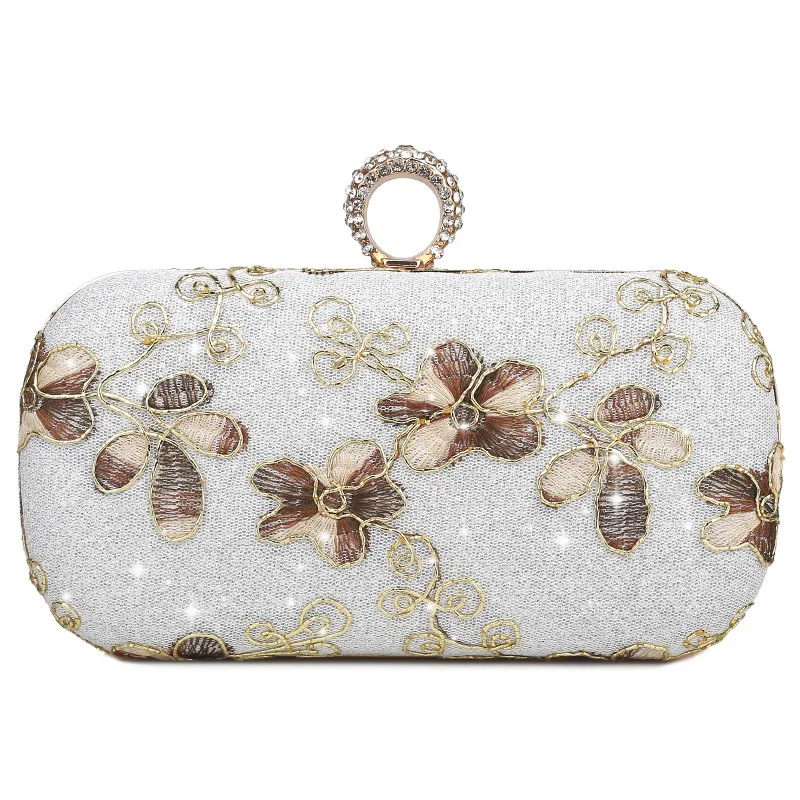 

Retro Flower Dinner Bag Mini 2021 Fashion Diamond Bag Evening Clutch Bag Wedding Purse Party Luxury Bags Designer Womens Cute