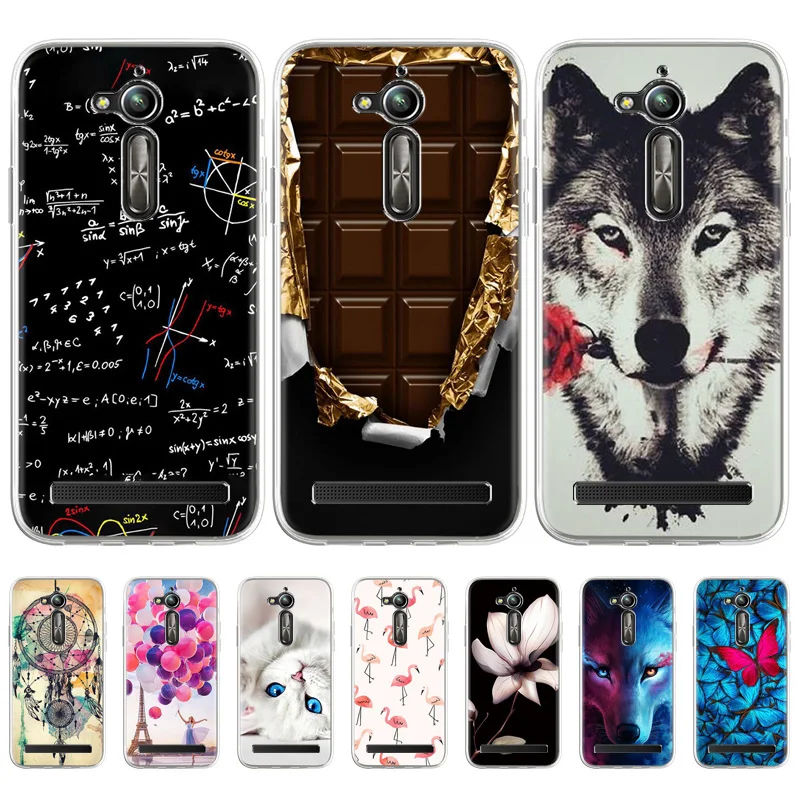 

TPU Soft Silicone Case For ASUS ZenFone Go ZB500KL Case Coque On ASUS ZenFone Go ZB500KG 5.0 inch Animal Flower Cover Fundas
