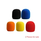 Губчатая Крышка для микрофона, 2 шт.лот, Сменные аксессуары для караоке, защита микрофона от пыли, оптовая продажа