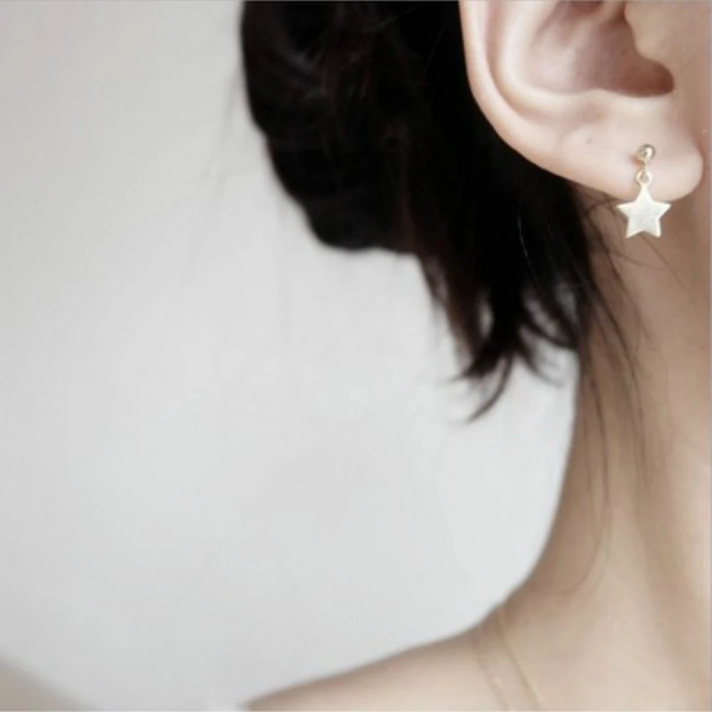 Simple Gold Color Star Stud Earrings for Women Brincos Oorbellen Boucle D'oreille Pendientes Aretes De Mujer Modernos | Украшения и