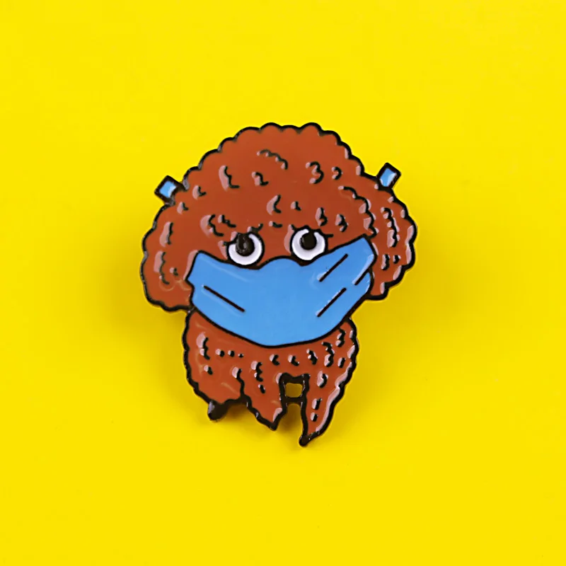 Мультфильм маски животных амулеты из сплава металла и цинка брошь в виде Мода