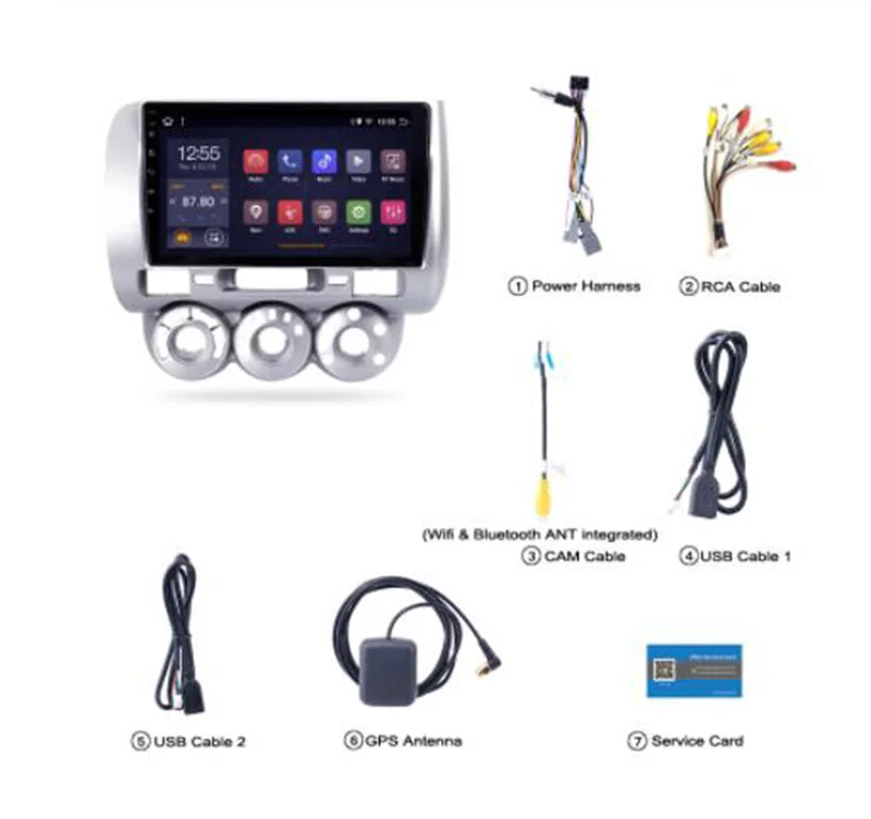 Автомобильный DVD плеер Wanqi мультимедийный 9 &quot2.5D IPS Android 8 1 с GPS для Honda Fit Jazz 2004 2005 2006