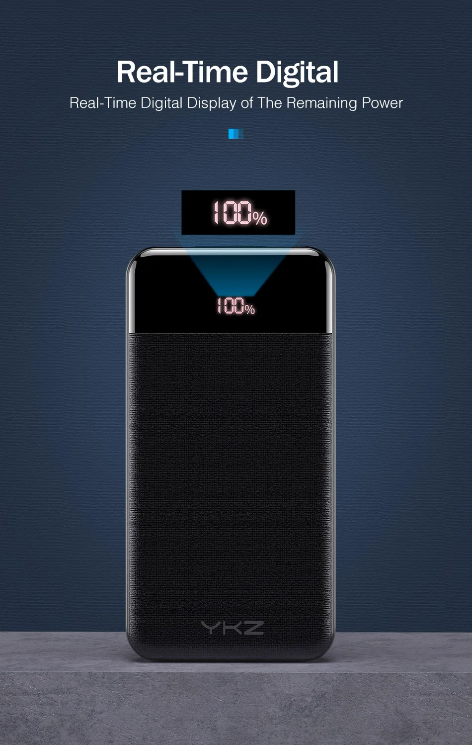 YKZ QC 3,0 внешний аккумулятор 10000 мАч светодиодный портативный аккумулятор PD Быстрая зарядка 12 В внешний аккумулятор для iPhone Xiaomi Mi с USB