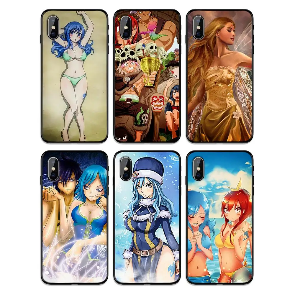 Мягкий ТПУ чехол Juvia Fairy Tail для Apple iPhone 6 6S 7 8 Plus 5 5S SE X XS MAX XR силиконовые
