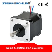 nema 14 stepper motor 42mm 23ncm32 6oz in 0 5a 4 lead nema14 step motor for diy cnc 3d printer motor