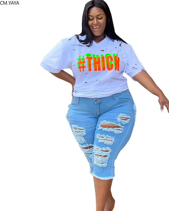 См. Несокрушимая Механическая размера плюс S-5XL по колено с вырезами джинсовые