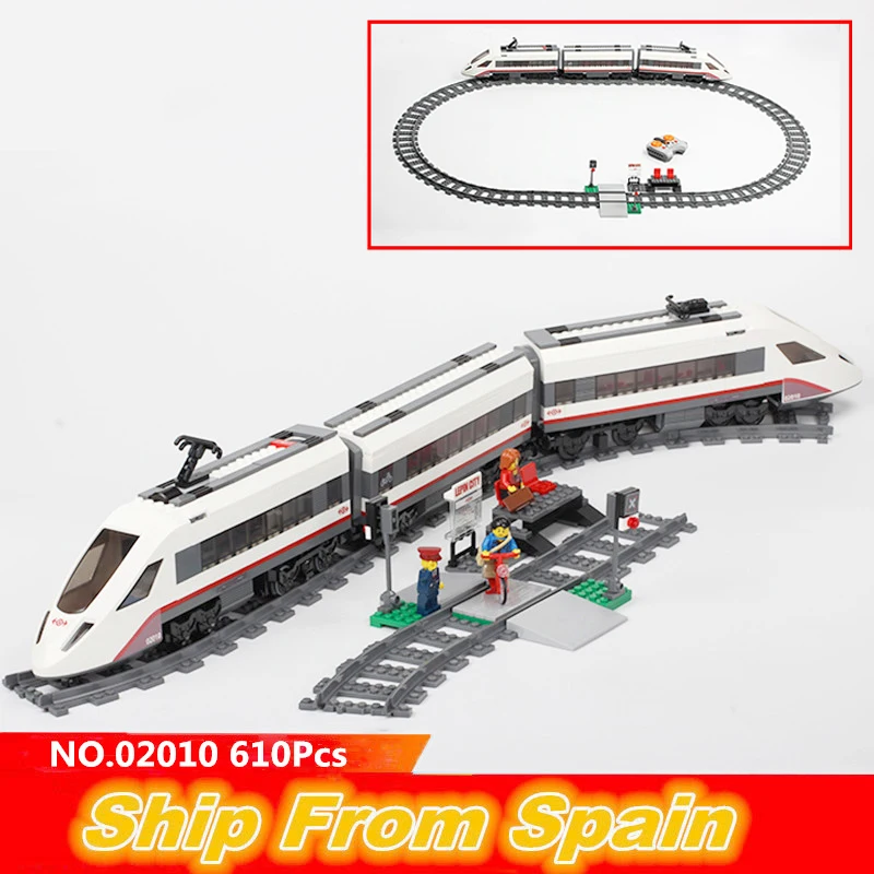 02009 02039 02010 город грузовой пассажирские Инженерная техника RC скорость электродвигателей железнодорожного вокзала 3677 60051 строительные блоки, кирпичные игрушки