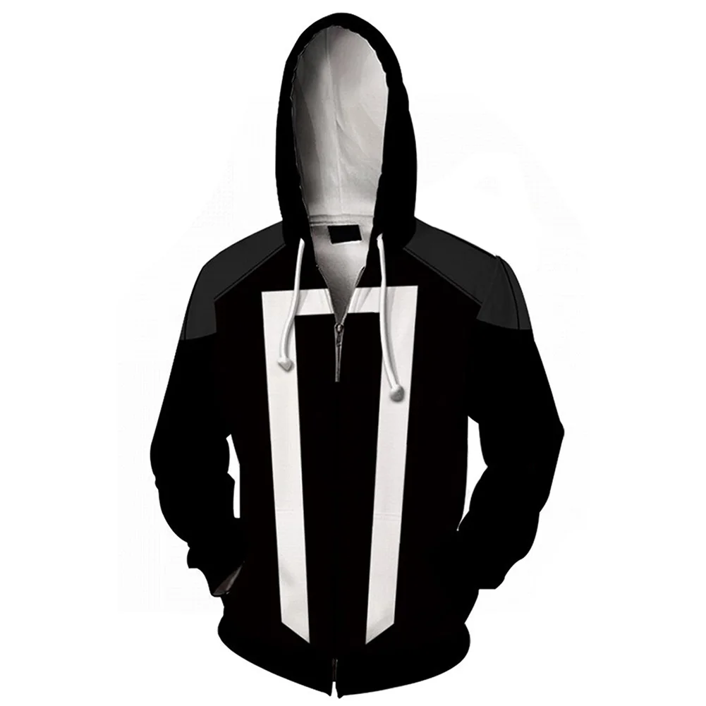 Толстовка Мужская/женская с капюшоном и 3D-принтом на молнии |