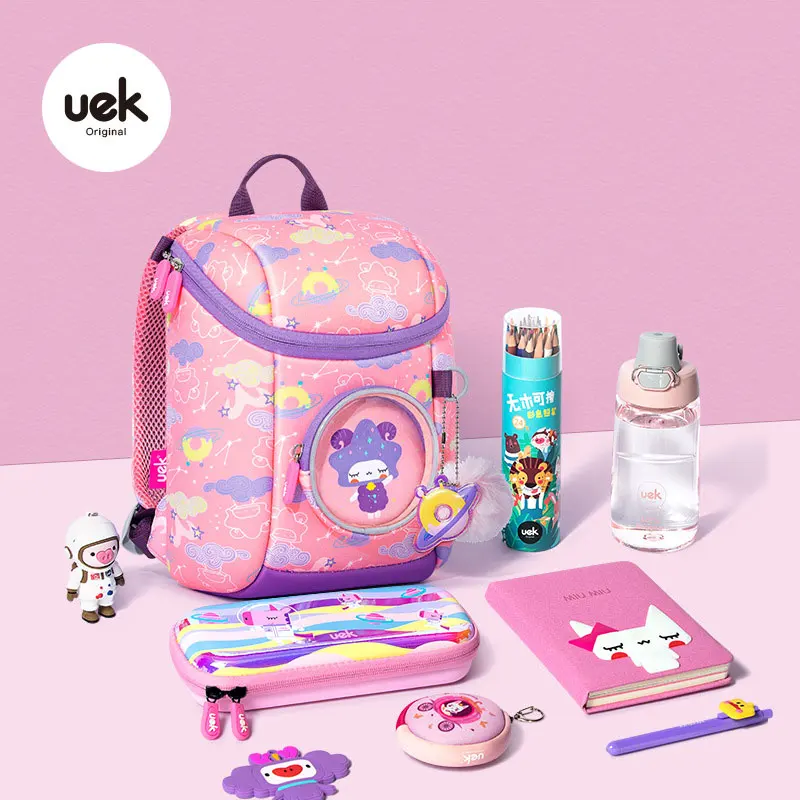 School Bags for Girls Pink Anime Kid Kindergarten Mochila Cartoon Outdoors Backpack Lightweigh Elementary Bookbag | Канцтовары для