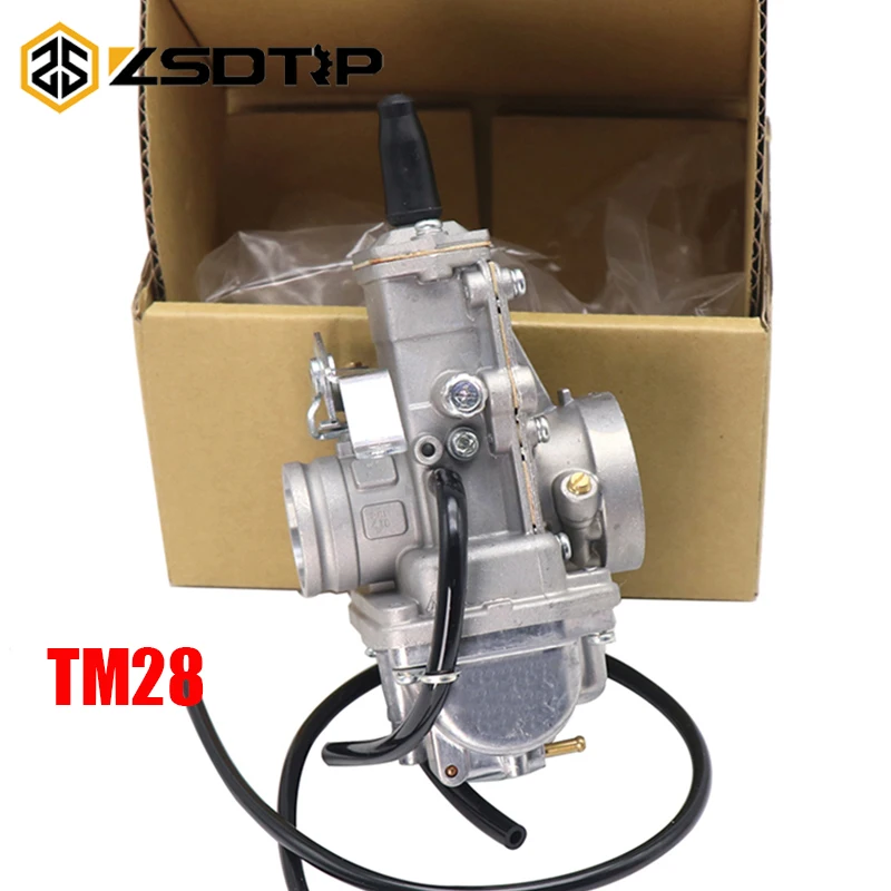 

ZSDTRP TM28-418 Flat Slide 28mm TM Carburetor Spigot TM34-2 42-6100 For Mikuni for Honda 250 LT250 Racing