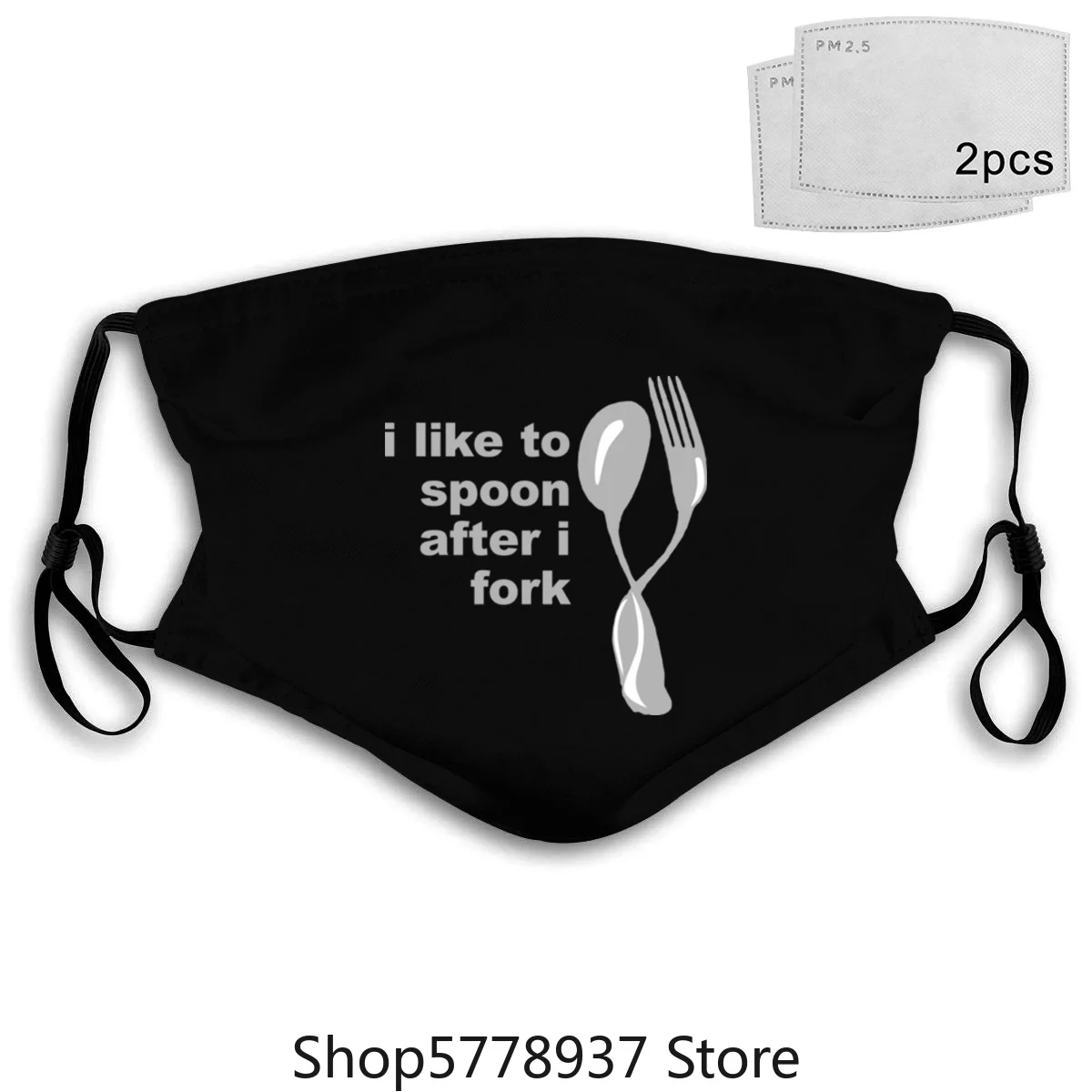 

Мне нравится ложка после того, как вилка, забавная маска для сексуального интенда